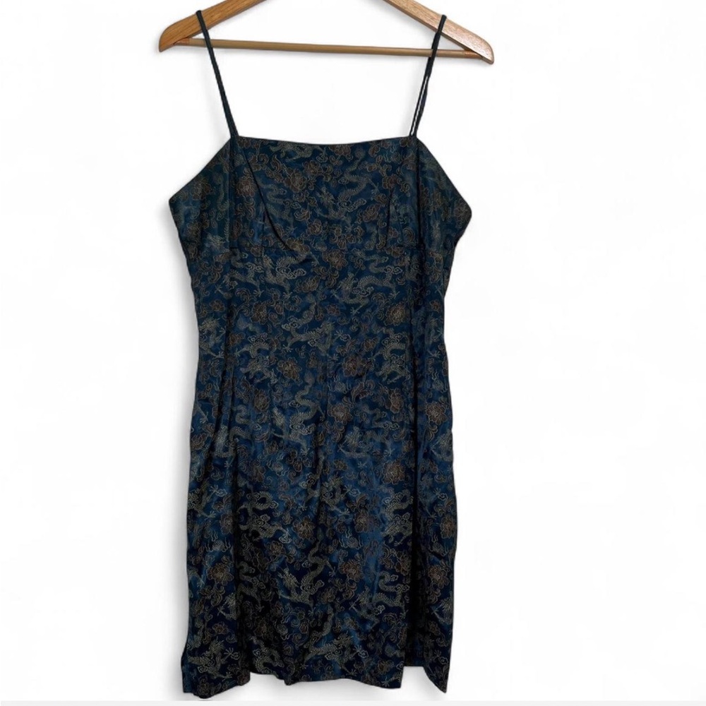 All That Jazz Women’s 13/14 M Slip Dress Asian Dragon Y2K 90s Party Dress